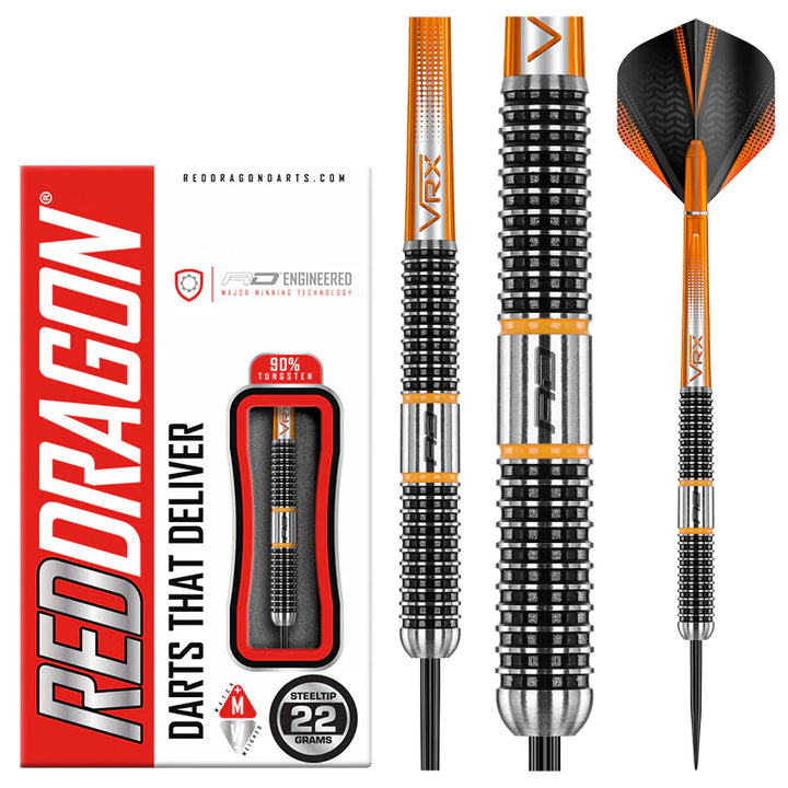 Red Dragon - Amberjack 18 Steel Tip Darts - 90% Tungsten from On Point Darts