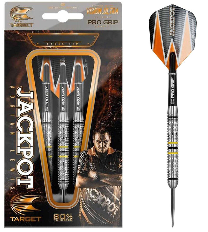 Jackpot Adrian Lewis Steel Tip Darts - 80% Tungsten from On Point Darts