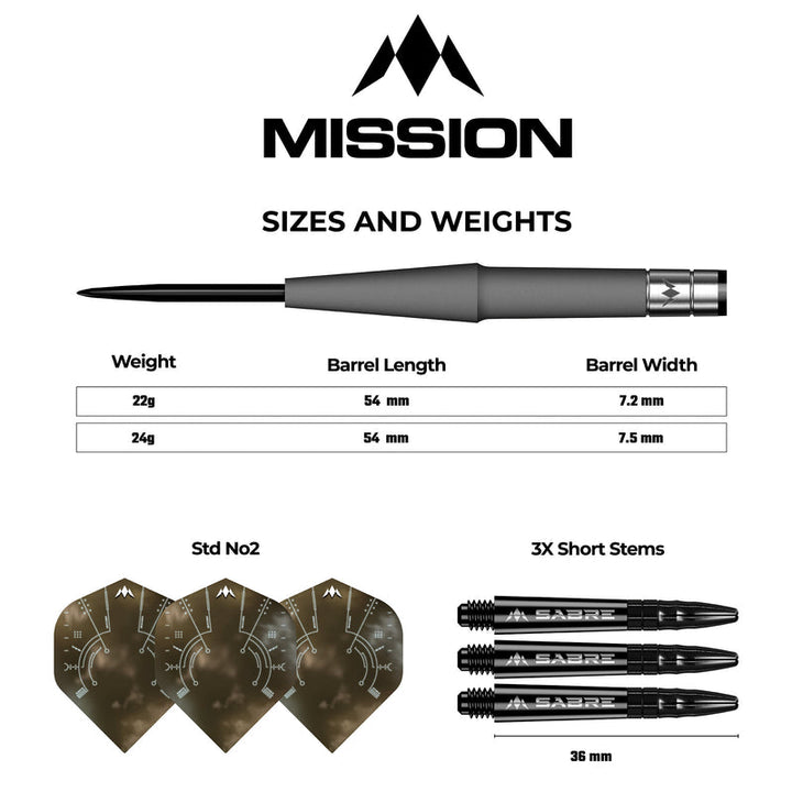 Saturn Hyperion Steel Tip Darts - 90% Tungsten from On Point Darts