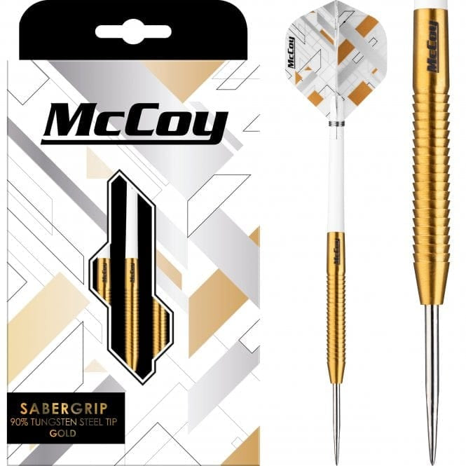 Sabergrip Gold Steel Tip Darts - 90% Tungsten from On Point Darts