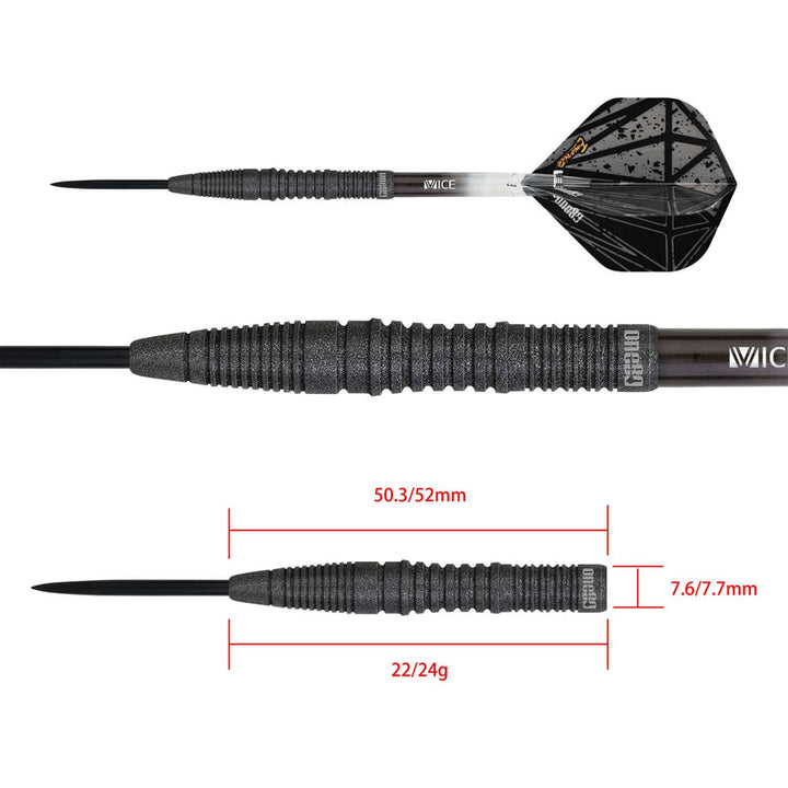 Emorite 03 Black Steel Tip Darts - 90% Tungsten from On Point Darts
