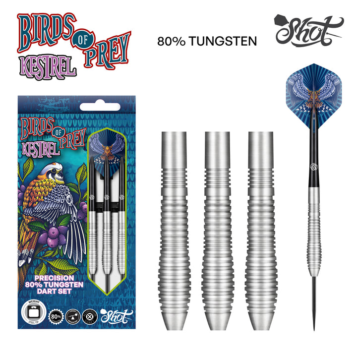 Birds Of Prey Kestrel Steel Tip Darts - 80% Tungsten from On Point Darts