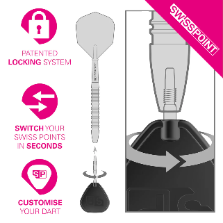 Swiss Storm Quartz Steel Tip Points from On Point Darts
