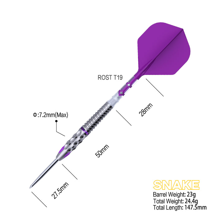 Chinese Zodiac Snake Steel Tip Darts - 90% Tungsten from On Point Darts
