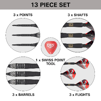 Phil Taylor Raw Power G11 Steel Tip Darts - 95% Tungsten from On Point Darts