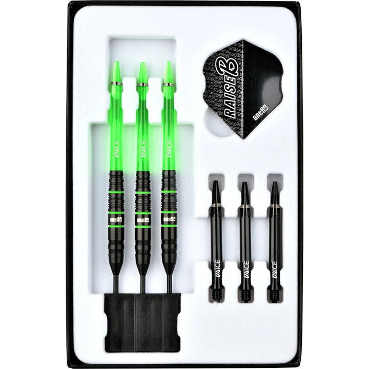 Raise B Green Steel Tip Darts - 80% Tungsten from On Point Darts