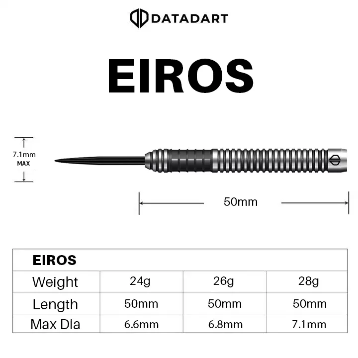 Eiros Steel Tip Darts - 90% Tungsten from On Point Darts