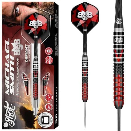 Shot - Michael Smith Defiant Darts Steel Tip Darts - 90% from On Point Darts