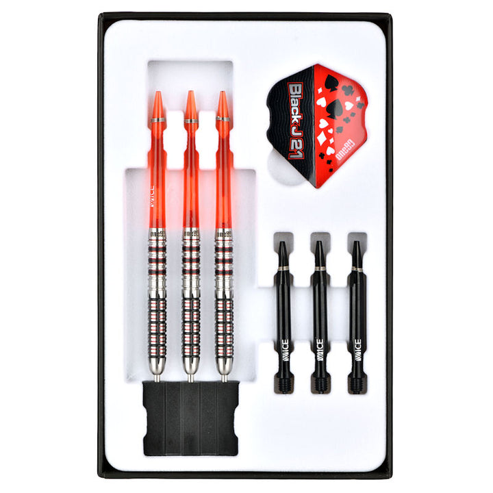 One80 - Black J21 01 Darts Steel Tip Darts - 90% Tungsten from On Point Darts