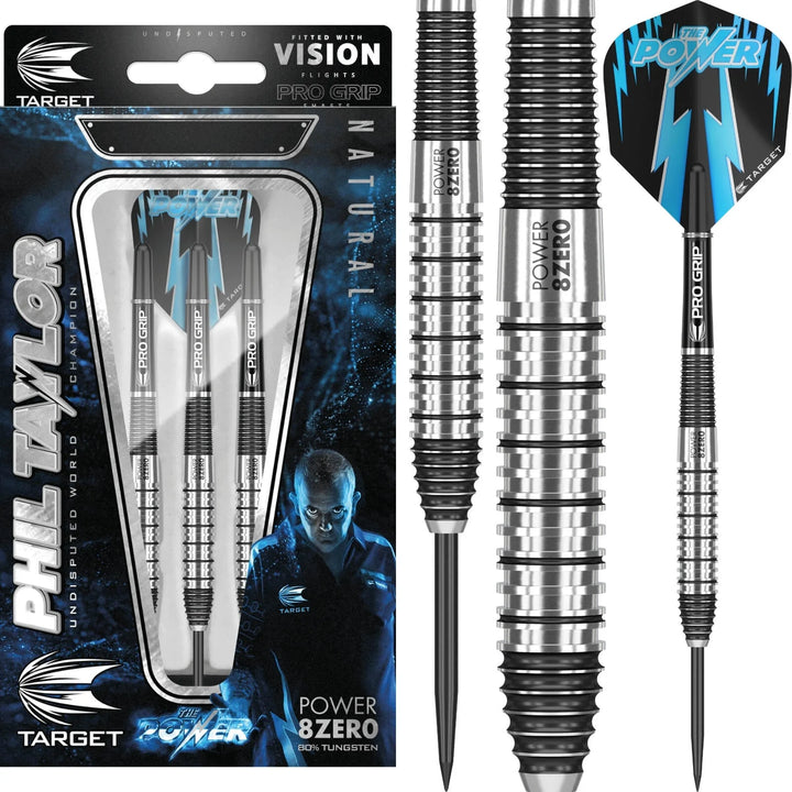Power 8 Zero 2 Steel Tip Darts - 80% Tungsten from On Point Darts