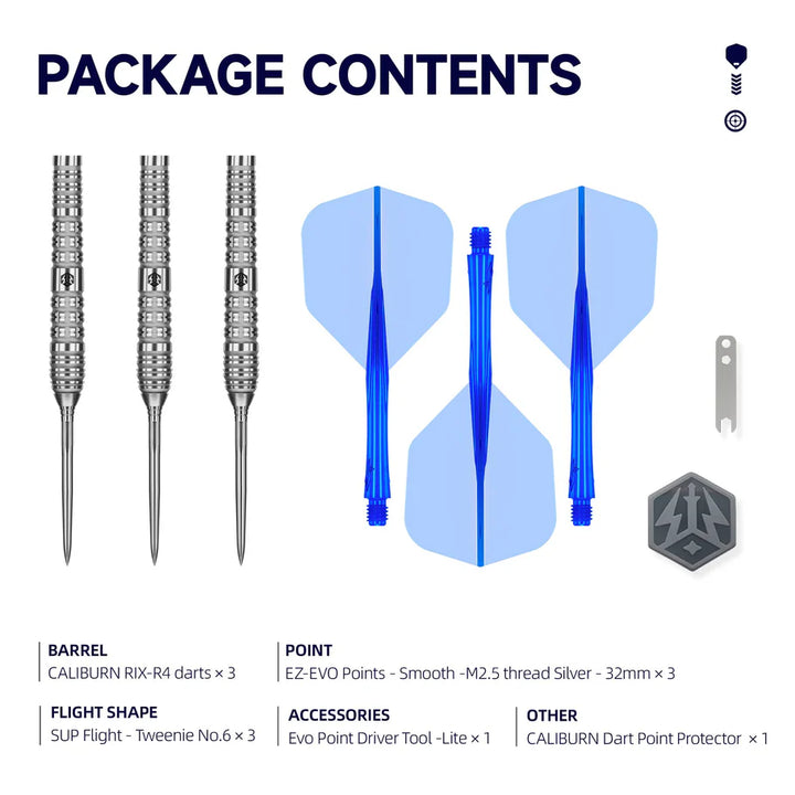 RIX R4 Steel Tip Darts - 90% Tungsten