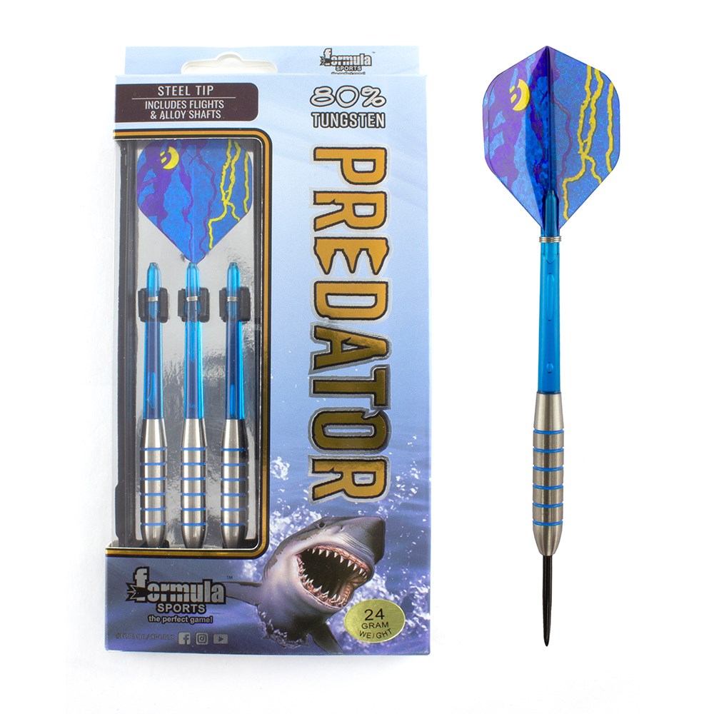 Formula Predator Steel Tip Darts 80% Tungsten — dart and packaging
