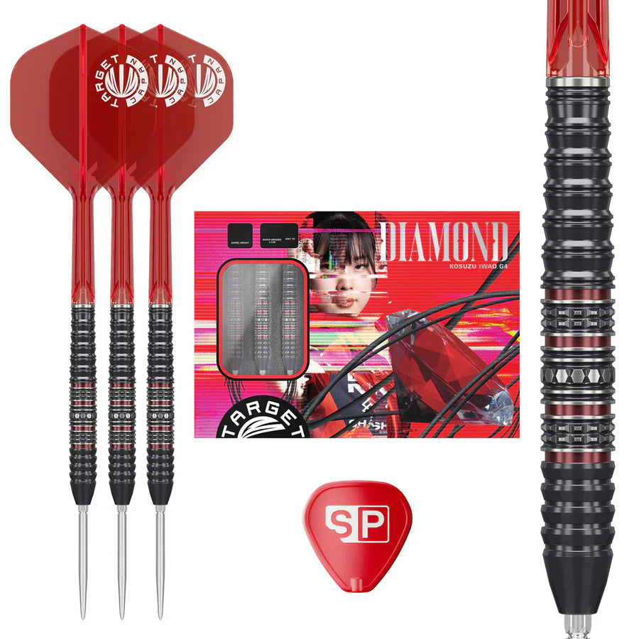 Target Japan Kosuzu Iwao Diamond G4 Steel Tip Darts - 90% Tungsten 24g