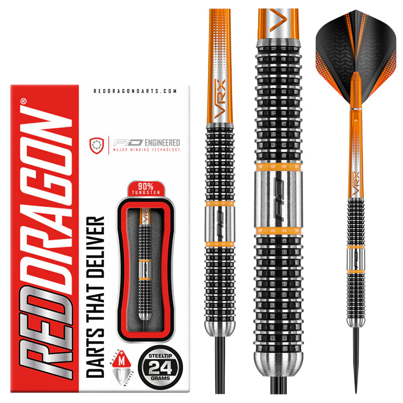 Red Dragon - Amberjack 18 Steel Tip Darts - 90% Tungsten