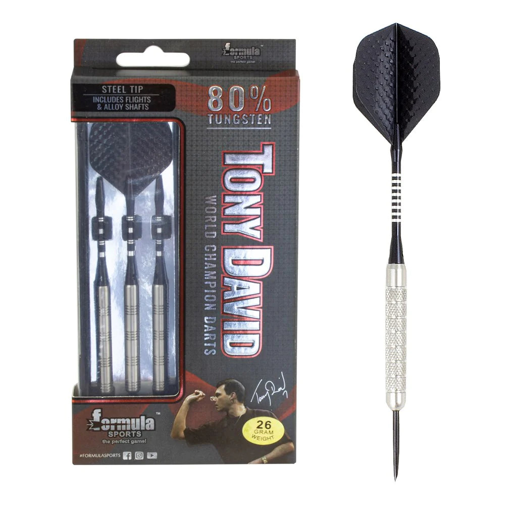 Formula - Tony David Steel Tip Darts - 80% Tungsten