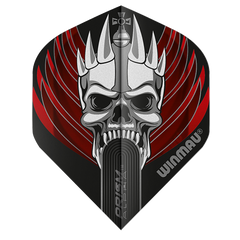 Winmau Mervyn King Black Steel Tip Darts 90% Tungsten — flight design close-up