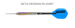 One80 Deta Hedman R2 steel-tip darts and supplied setup
