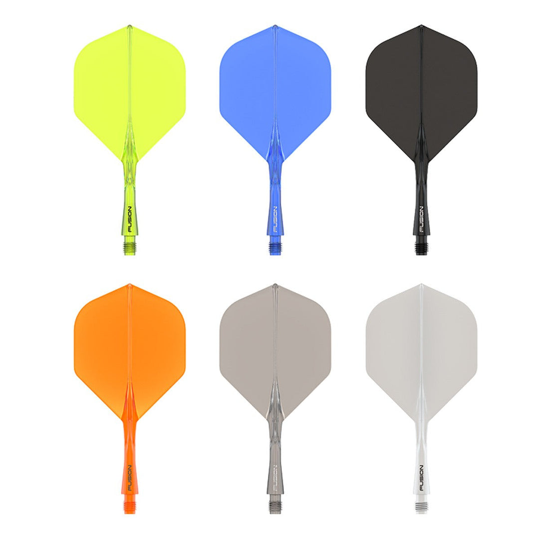 Winmau Fusion Integrated Flight And Shaft — integrated flight and shaft colour options