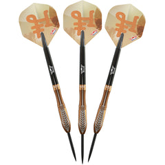Bulls Bronzo Nova Steel Tip Darts 90% Tungsten — three assembled darts