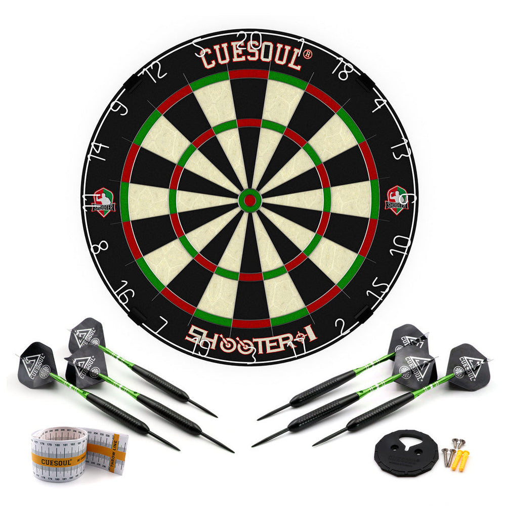 Cuesoul Tournamental Bristle Sisal Dartboard Set With 2 — dartboard and included accessories