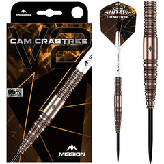 Mission Cam Crabtree V2 Steel Tip Darts - 95% Tungsten 24g