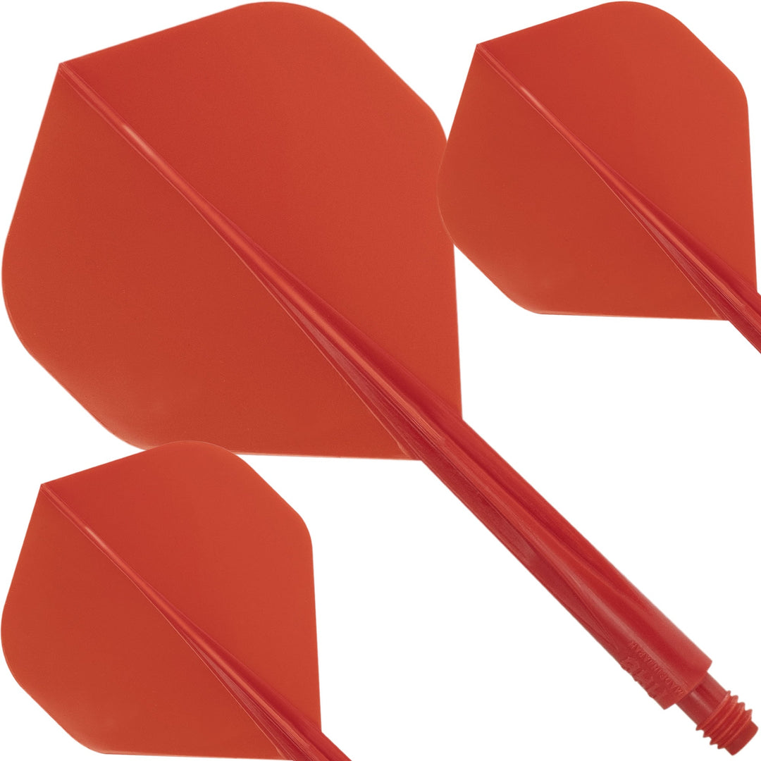 Condor Axe Player Flights Standard — three red flights and shafts