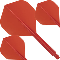Condor Axe Player Flights Standard — three red flights and shafts