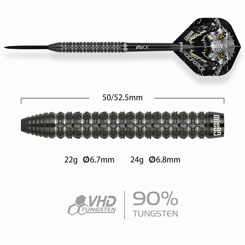Crocforce CF1 Steel Tip Darts - 90% Tungsten
