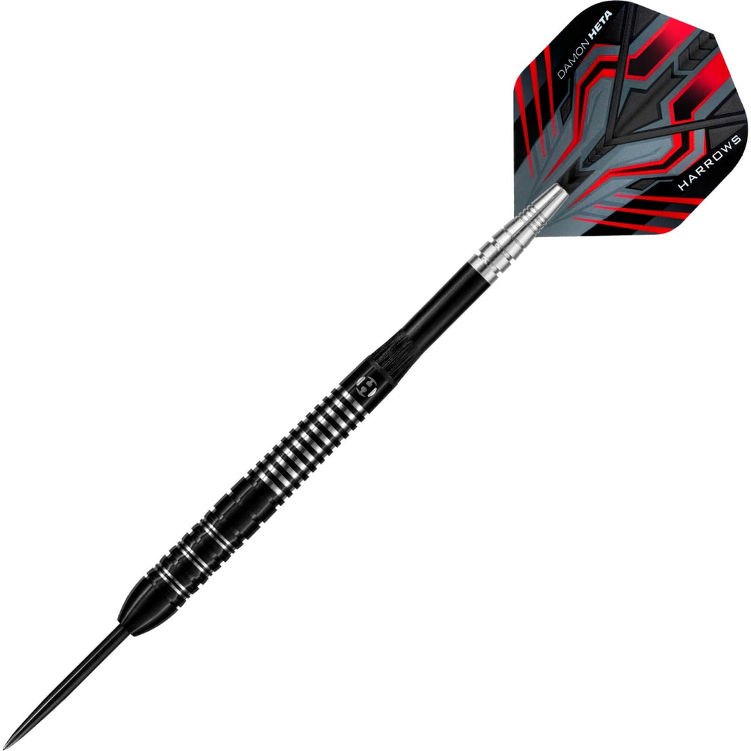 Harrows Damon Heta Black 90% Tungsten Darts — assembled dart