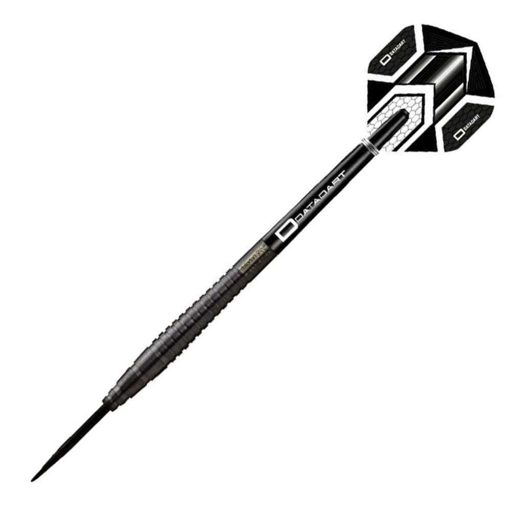 Datadart Black Ringed Steel Tip Darts 90% Tungsten — assembled dart