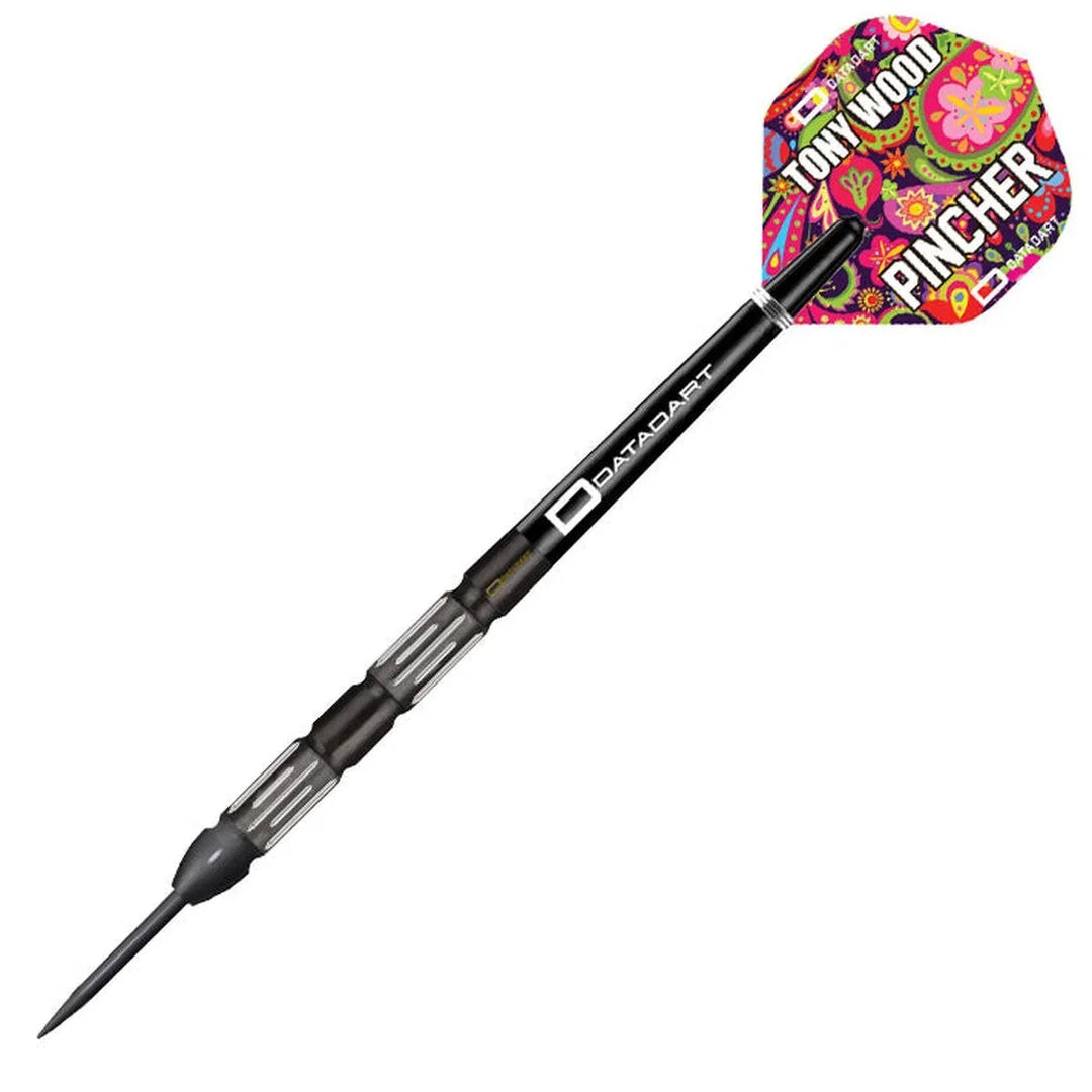 Datadart Tony 'Pincher' Wood Steel Tip Darts 95% Tungsten — assembled dart
