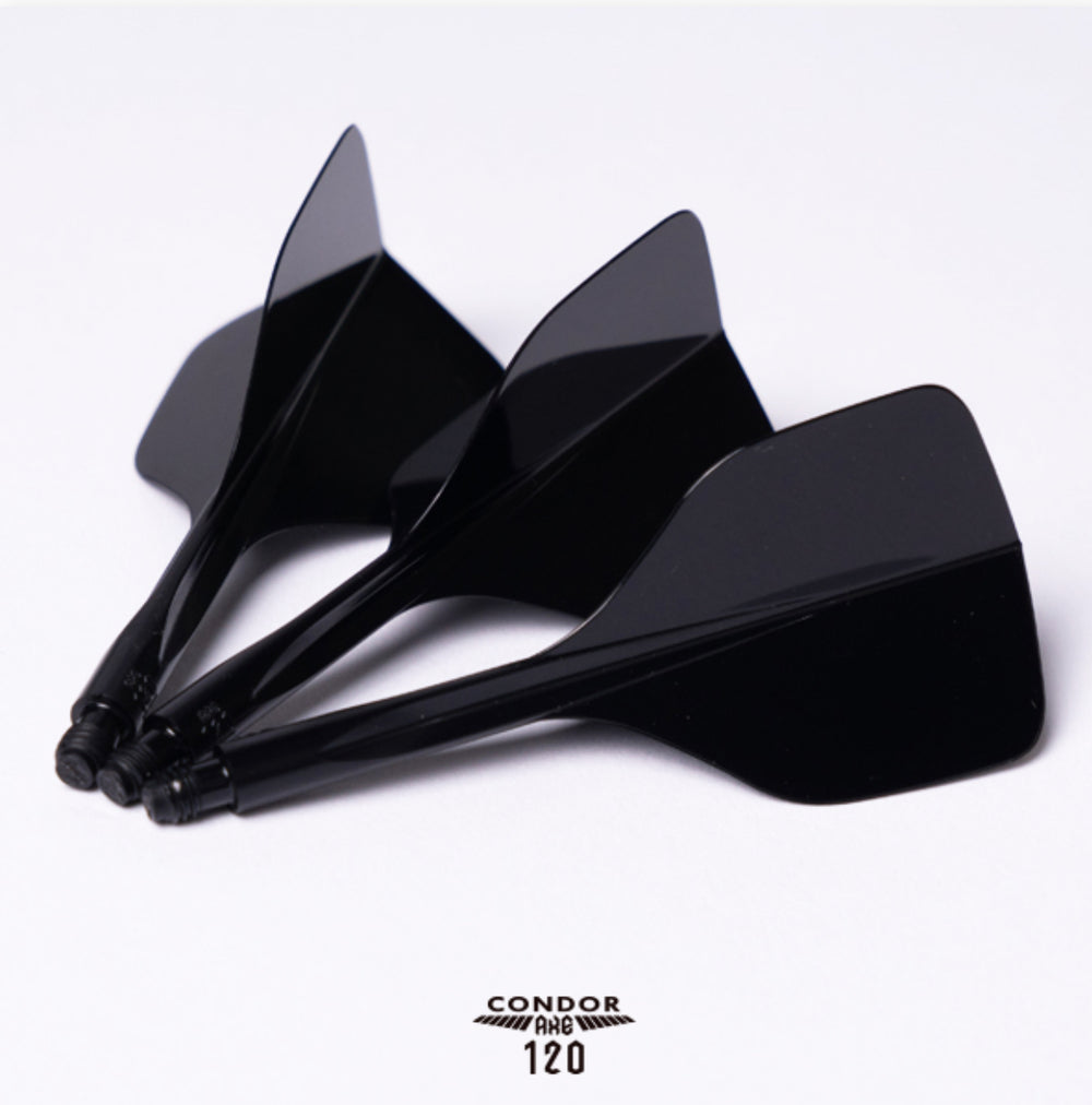 Condor Axe 120 Tri Dart Flights - Small Black / Short
