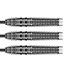 Shot Gnarly Smasha Steel Tip Darts 90% Tungsten — three dart barrels