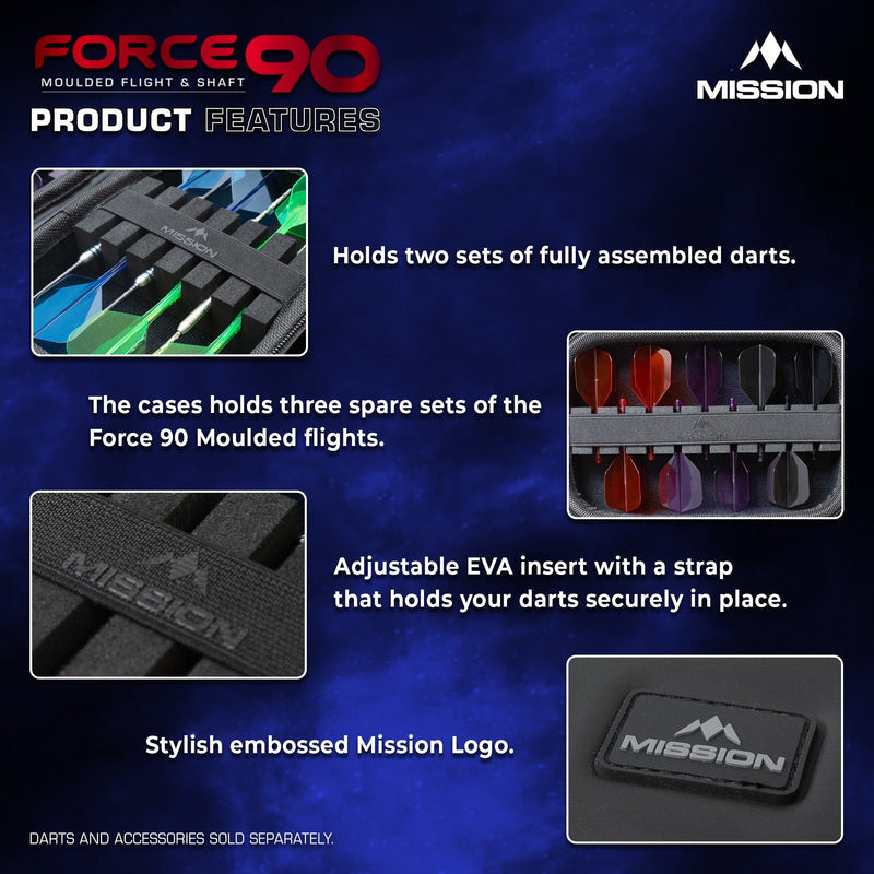 Mission Force 90 Dart Case Large — case storage features
