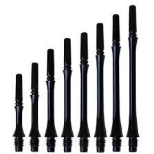 Cosmo Fit Shaft Gear Slim / Locked Dart Shafts — black shafts in different lengths
