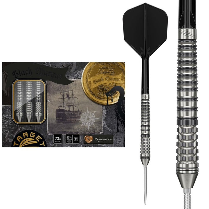 Black Marque Renegade G4 Steel Tip Darts - 90% Tungsten