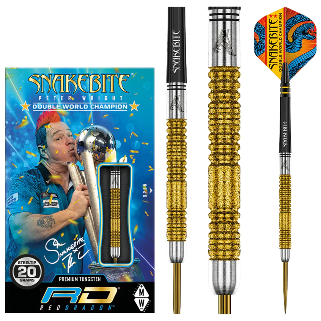 Red Dragon -  Peter Wright Gold - Special Edition Steel Tip Darts - 85% Tungsten