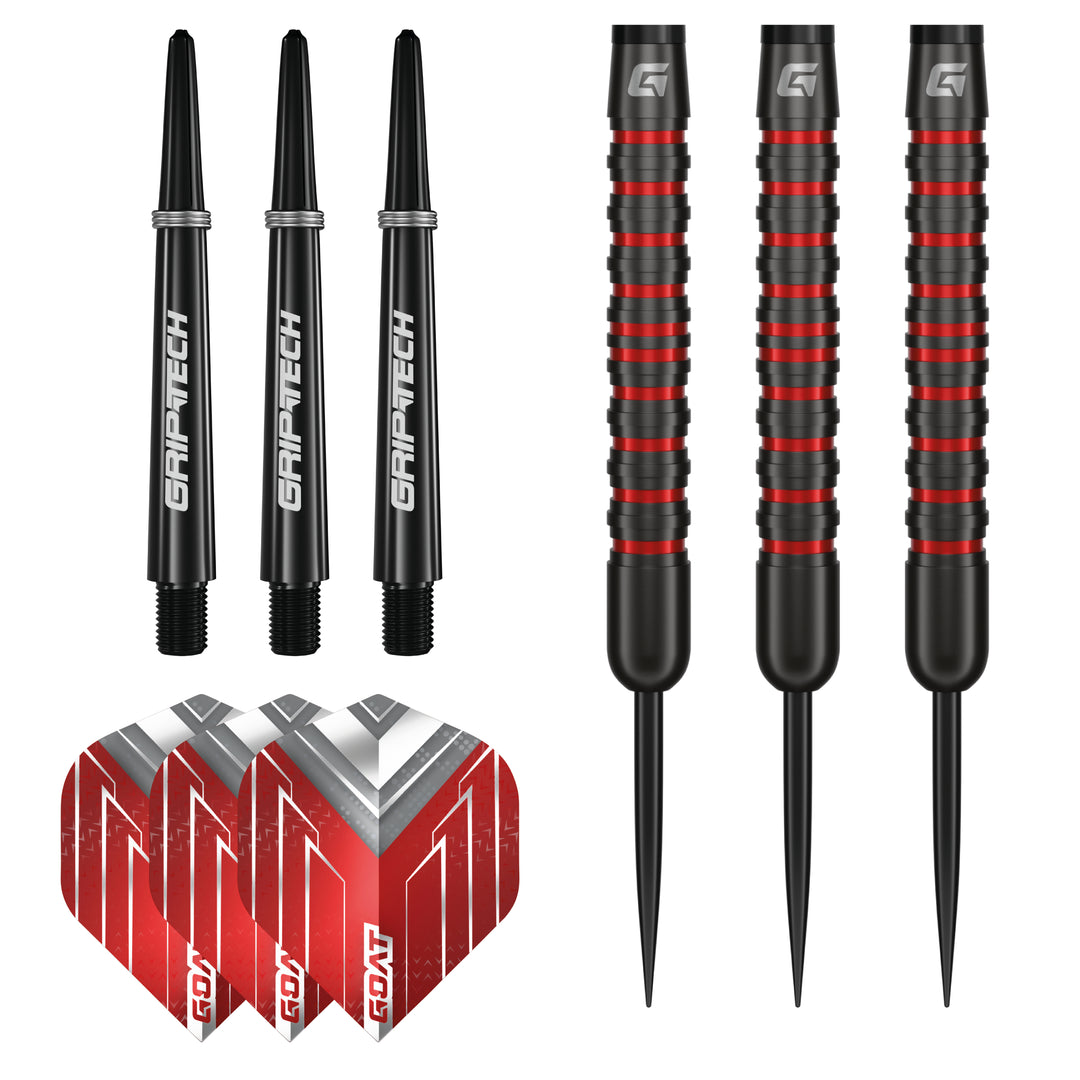 Podium Red & Black Steel Tip Darts - 80% Tungsten