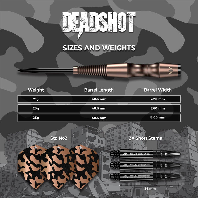 Dead Shot Steel Tip Darts - 95% Tungsten