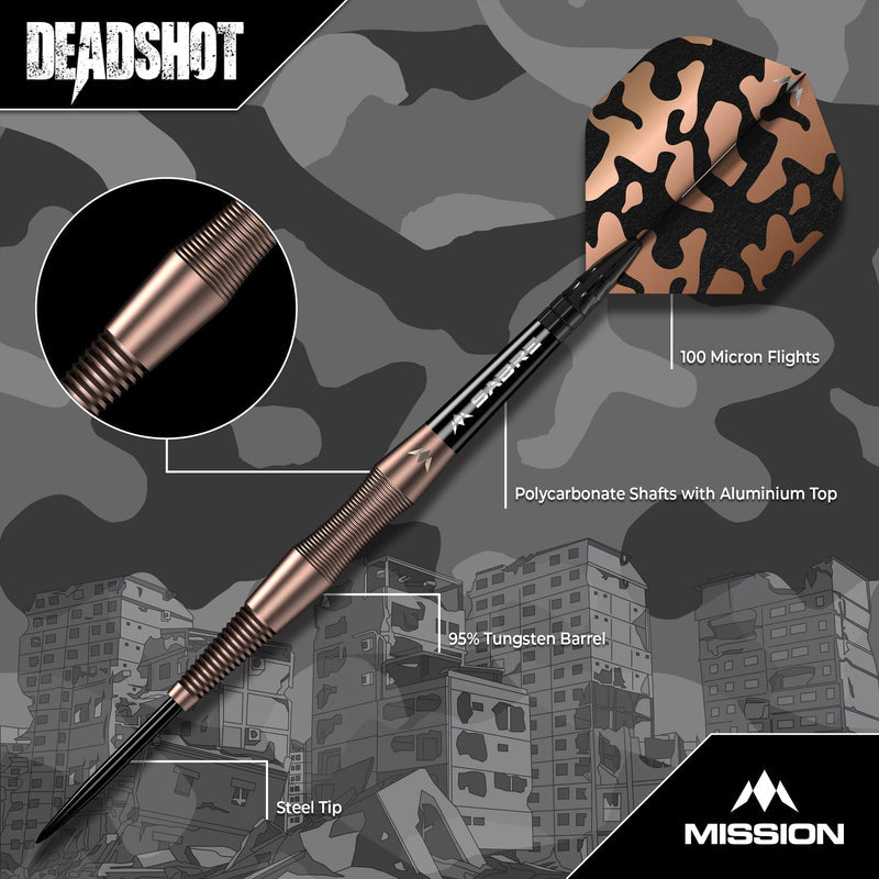 Dead Shot Steel Tip Darts - 95% Tungsten