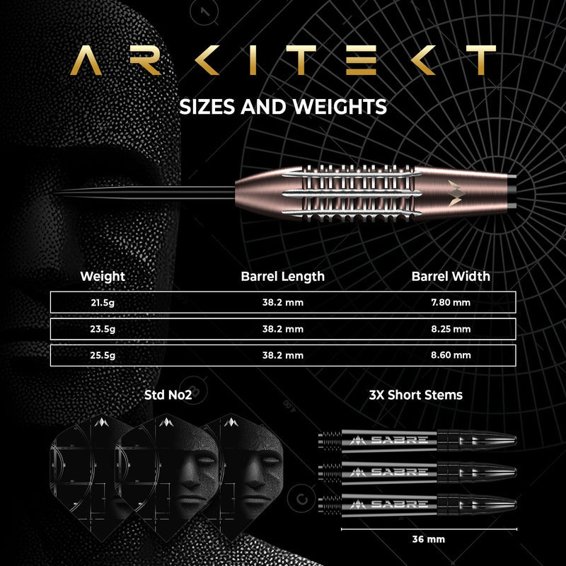 Arkitekt Steel Tip Darts - 90% Tungsten