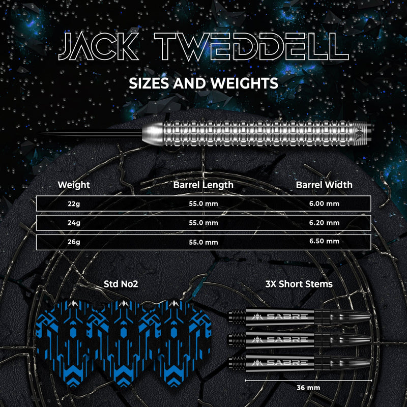 Jack Tweddell Steel Tip Darts - 95% Tungsten