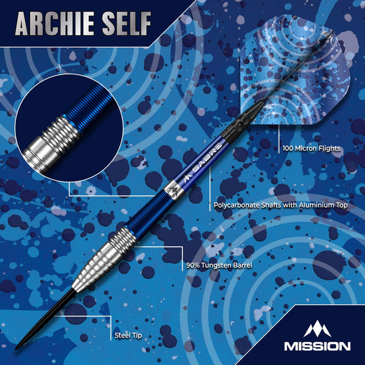 Archie Steel Tip Darts - 90% Tungsten