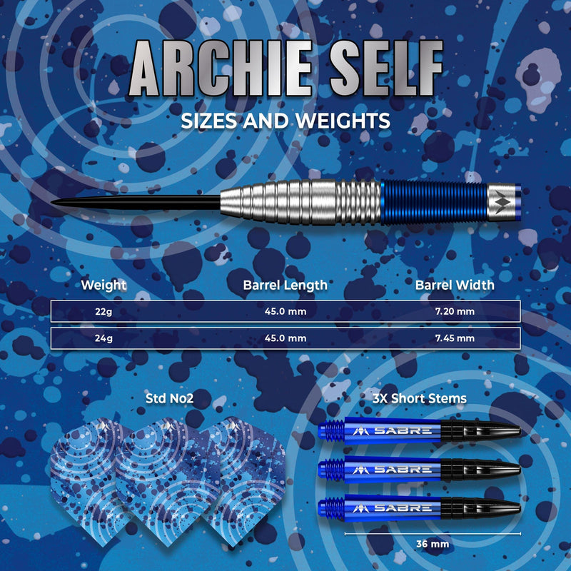 Archie Steel Tip Darts - 90% Tungsten