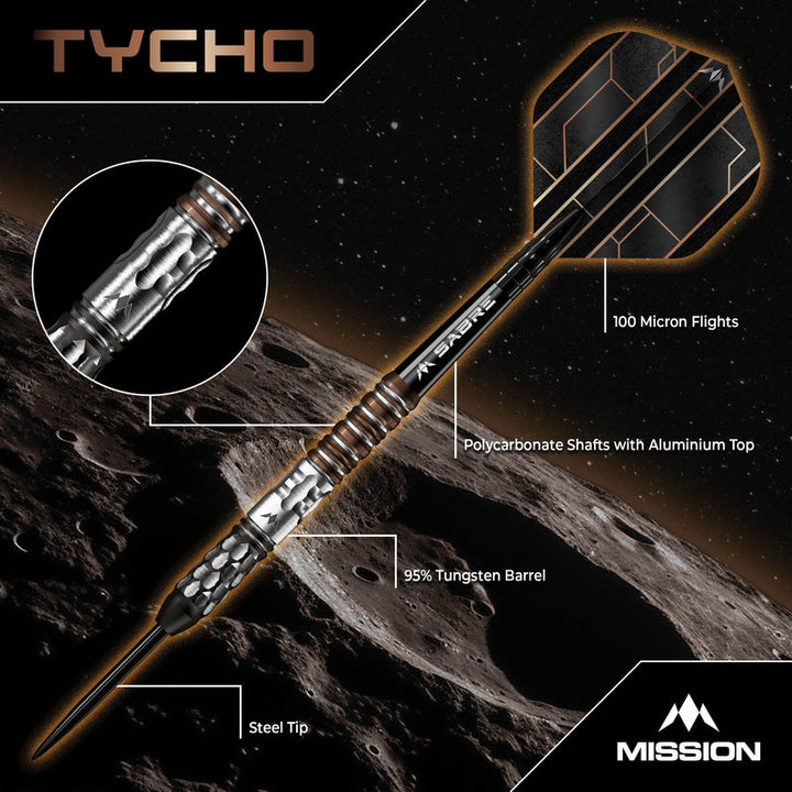 Tycho Steel Tip Darts - 95% Tungsten