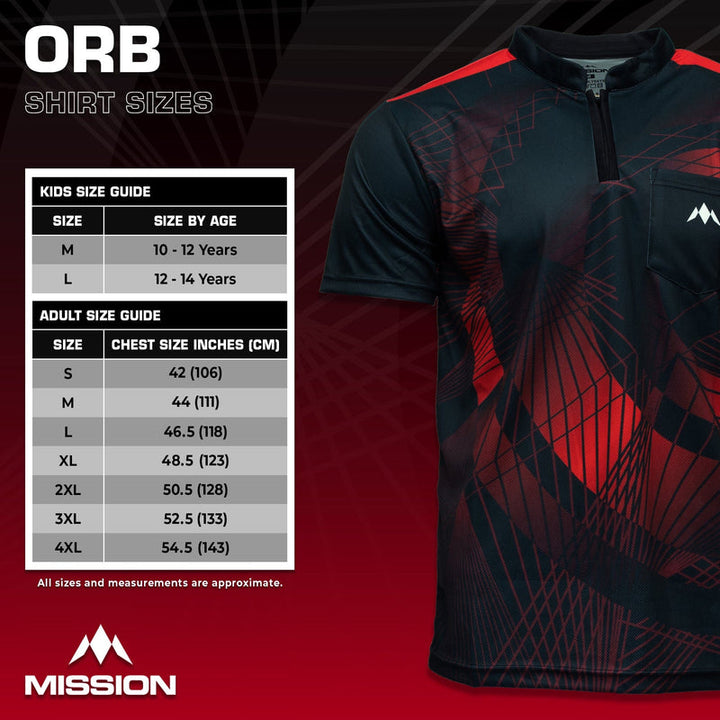 Orb Black & Red Collarless Dart Shirt