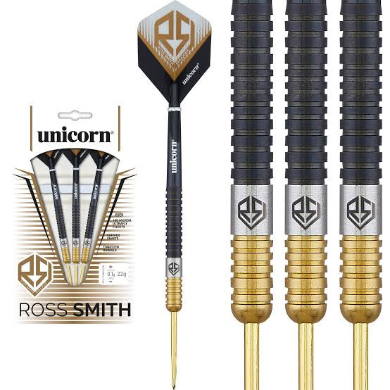 Unicorn - Ross Smith Two Tone Steel Tip Darts - 90% Tungsten