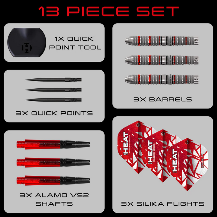 Damon Heta V4 QP Steel Tip Darts - 90% Tungsten