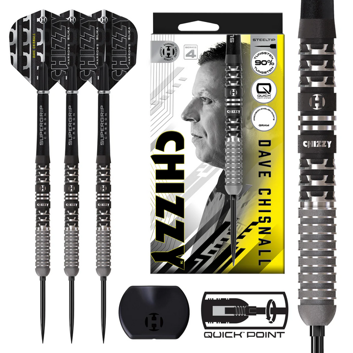 Dave Chisnall Chizzy S4 QP Steel Tip Darts - 90% Tungsten
