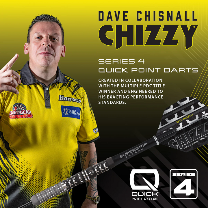 Dave Chisnall Chizzy S4 QP Steel Tip Darts - 90% Tungsten
